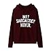 Produktbild Damen Sweatshirt, LANSKIRT Frauen Herbst Sweatshirt Lose Langarm Pullover Tops Buchstabe Druck mit Kapuze Kapuzenpullover