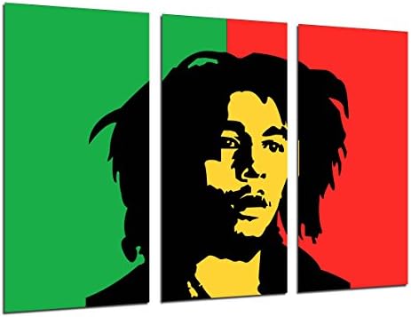MULTI Wood Printings Art Print Box Framed Picture Wall Hanging - Bob Marley, Music Reaggie, Leyends, (Total Size: 38,2" x 24,4"), - Framed And Ready To Hang - ref. 26530