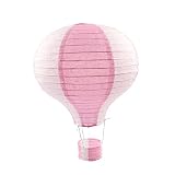 aerwo Rainbow Hot Air Ballon Papier Laterne für Geburtstag Party Hochzeit Dusche Decor, hellrosa, 1 Stpck