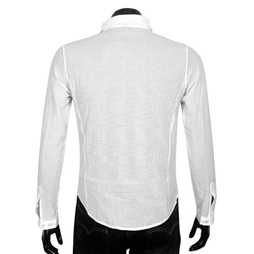 Herren Shirt Xinan Männer Casual Langarm Leinen Shirt - 5