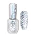 Produktbild Hffan Blingbling Nagellack Silber Leuchtend Sofort Pflegender Farblack mit Glänzendem Finish Maniküre&Pediküre Farblack Nageldesign Zubehör Unterlack Nagelkunst 1 * 15ml