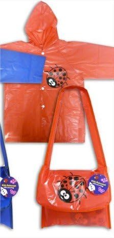 Childrens Rain Coat With Carry Bag - Assorted Designs - Chest 96cm Approx