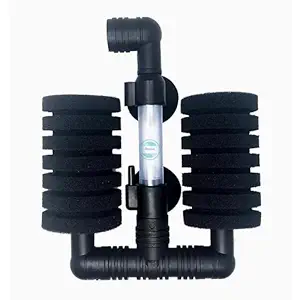 Jenixa? Aquarium Bio-Sponge Filter, Sponge Filter Aquarium, Biochemical Filter Double Sponge for Fish Tank (1 pcs Sponge Filter-Pump not Included) Aquarium Dual Sponge Filter XY-2822