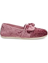 Toms Classic Faded Rose Bow Velvet Mujeres Espadrilles Zapatos