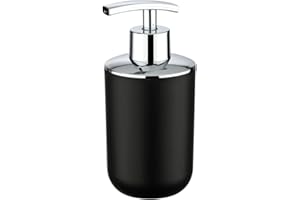 ‎WENKO WENKO Dozownik mydła Brasil, dozownik mydła w płynie, dozownik płynu do mycia naczyń, 0,32 l; Czarny