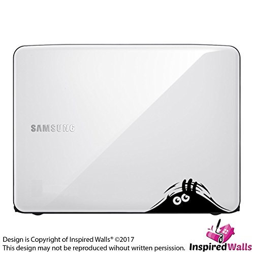 Peeping Monster' Laptop / Tablet Aufkleber (Mattschwarz) by Inspired Walls®