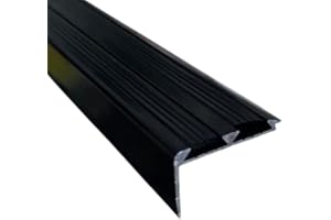 Stair Edge Nosing Trim - 900mm x 35mm x 19mm - Anti Slip Tread - Nose Edging - Black - Screw Down by Grandismo®