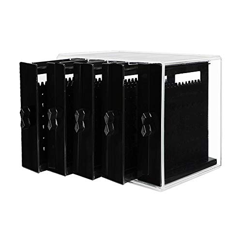 Preisvergleich Produktbild VINFUTUR Schmuckständer Ohrringhalter Ohrring Organizer Schmuckhalter Ohrringe Ketten Ohrstecker Schmuck Schmuckkasten Damen Aufbewahrungsbox schwarz Kettenständer Ohrringständer Schmuckkästchen