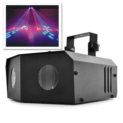 Beamz Nomia Riflettore effetto luce DUAL MOONFLOWER faro LED luci discoteca (6 luci RGB,, microfono integrato, supporto incluso)