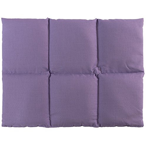 Traubenkernkissen groß 40x30 | 6-Kammer | flieder | Wärmekissen Körnerkissen