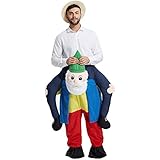 HEYMA Adults Unisex Ride On Me Fancy Dress Carry Fun Rare costumes for Halloween Mascot costume (Gnome)