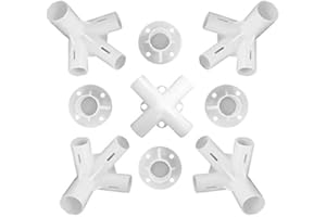 Hikaka 9 Piezas de Repuesto para 3x3m Gazebo Toldo Carpa Pies Esquina Conector Central 25 / 19mm