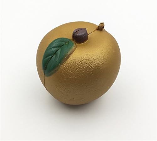 Kawaii4girl Apple Fruit Squishy Slow Rising Scented Soft Squishies Straps Charm Kawaii Pendant Bread Kids Gift Stress Relief Toy (Gold)