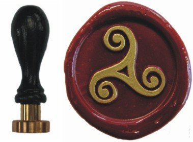 Siegel Stempel Petschaft Triskele 24 mm