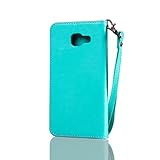 FESELE Rose Blume Schutzhülle für [Samsung Galaxy A3 2017] Brieftasche Hülle Leder Tasche Flip Case Handyhülle mit Standfunktion und Magnetverschluss Muster, Samsung Galaxy A3 2017 Schmetterling Butterfly Rose Flower Strap Bookstyle Retro Flip Hülle Wallet Cover Kartenfach Ledertasche Leder-Mappen-Karten-Slot-Abdeckung für Samsung Galaxy A3 2017 + Blau Eingabestift Stylus Touch Pen-Grün - 2