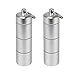 Produktbild Shintop 2 Stück Pillendosen-Schlüsselanhänger aus Wasserdichter Aluminium-Legierung mit 3 Fächern (Silbern)