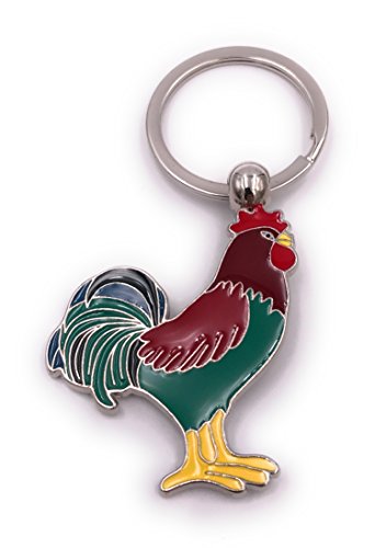 Preisvergleich Produktbild H-Customs Hahn Gockel Huhn aus Metall Schlüsselanhänger Anhänger
