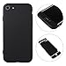 Produktbild iPhone 7 7S Hardcase Hülle, Asnlove Puro Farben 3 in 1 Ultra Dünn 360 Full Body Coverage Protective Schutz Schutzhülle Anti-Kratzer Elegant Stoßfest Premium Hart PC Skin Rückdeckel Glatte Rückseite Bumper Durchsichtig Handy Gürtel Tasche Etui für Apple iPhone 7 / 7S 4.7 Zoll, Schwarz