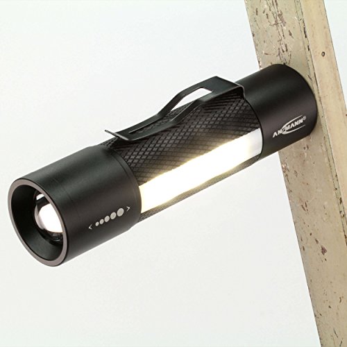 ANSMANN Future Multi-Funktions LED-Taschenlampe fokussierbar + Arbeitslicht + Signal-Blinklicht + Haltemagnet inkl. Gürtelclip & 3x AAA Alkaline Batterie - 15