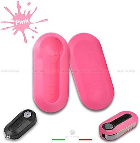 1neiSmartech Cover Shell Various Colours Abs Material For Body Key 3 Key Fiat 500 500L Punto Evo Lancia Y And Musa Delta Pink