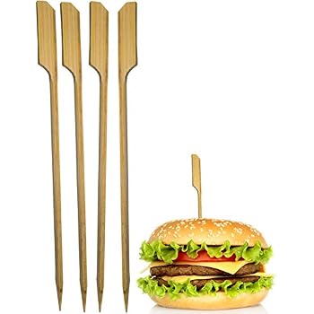 500 Cocktail-Gabeln Aus Bambus – 9 Cm Lange Holzspieße Mit Breitem Griff Für Fingerfood, Grill & Buffet