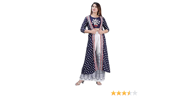 Buy Adorro Kurti with Palazzo and Shrug 
