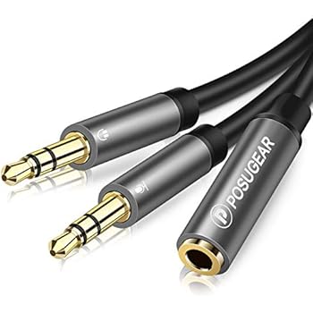 Adattatore Sdoppiatore Jack 3,5mm JeoPoom - Da Maschio A Doppia Femmina Per Cuffie E Microfono, 22cm - Foto 10