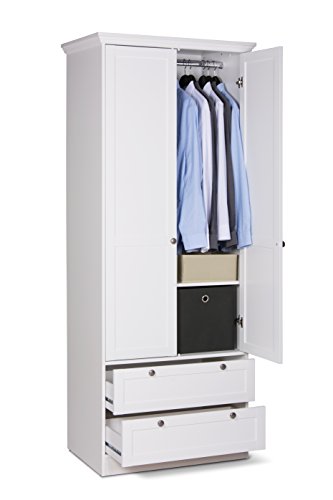 Intertrade 001737 Kleiderschrank Aura 14, 80 x 200 x 51 cm, dekor weiß - 3