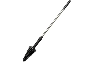 RoxNvm Toilet Plunger, Toilet Clog, Toilet Unblocker, Toilet Dredge Tool, Toilet Plunger with Flexible Rubber Head and Stainless Steel Handle, Powerful, Effective, Designed for Siphon Toilets (Black)