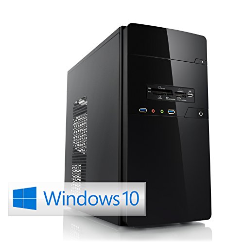 Home & Office PC - IDV 5350 inkl. Windows 10 Home - AMD Quad-Core Athlon 5350 4x 2050 MHz, 4GB RAM, 500GB HDD, 300MBit/s WLAN, 10in1 CardReader
