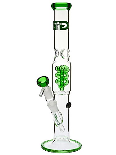 Grace Glass Bong mit grünem Spiral-Perc 37 cm - head&nature Bong-Kollektion