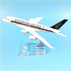 Qids 16CM Singapore Aviation Aircraft Model Airbus A380,Plane Airplane Model Toy Planes Gift,diecast Alloy Metal Aircraft Model