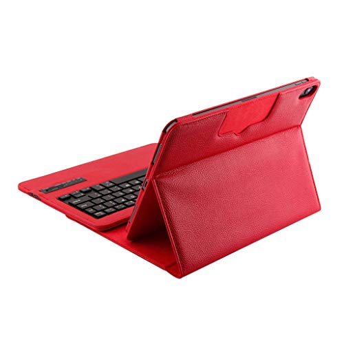 REFURBISHHOUSE Keyboard Case For Ipad Pro 11 2018 Cover Case With Removable Wireless Keyboard Case Fitting For Apple Ipad Pro 11 2018 Tablet (Red)