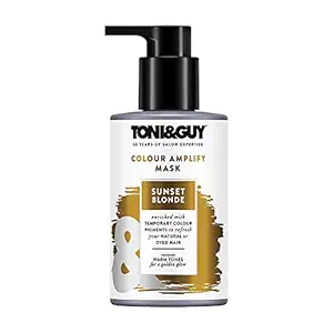 Unilever Toni & Guy Sunset Blonde Colour Amplify Hair Mask with Arganoil & UVfilter 200 ml[With Temporary Colour Pigments], Grey