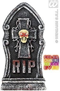 Preisvergleich Produktbild Widmann 7776K Grabstein mit Totenkopf, 60 cm