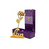 Gift Gallery Gold Plated Gold Rose With Gift Box And With Love Stand