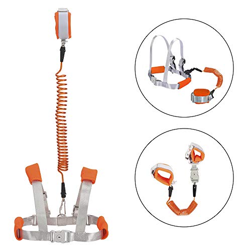 OFUN Arnes para Bebes, 2.5M Correa para Niños Seguridad Ajustable Correa Ninos Arnes Niños Correa Niño, Algodón Suave y Material de PU ?2 en 1 Actualizado?
