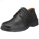 weite kinderschuhe mädchen Leder Josef Seibel Brain Herren Derby Schnürhalbschuhe, Schwarz (600 schwarz), 44 EU