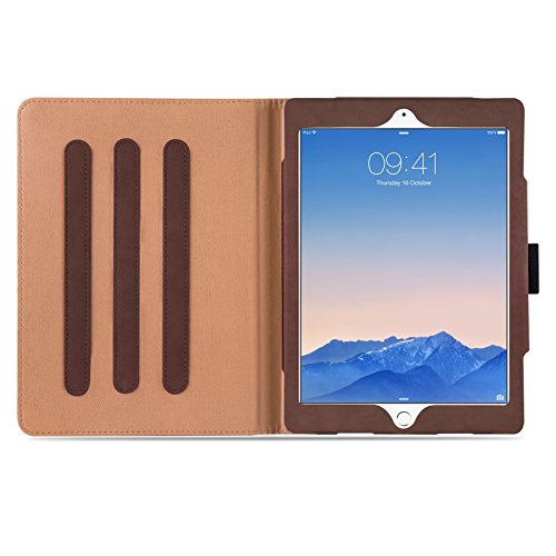 iPad Air, Air 2 & iPad 9.7″ 2017 Hülle – JAMMYLIZARD Ledertasche Smart Cover mit Standfuktion für iPad Air (5. & 6. Generation) & iPad 9.7″ 2017, BRAUN & HONIG, [MIT STIFT & STIFT-HALTER] - 6