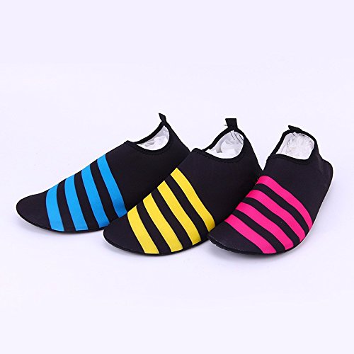 CAMTOA Unisex Badeschuhe Surfschuhe Aquaschuhe mit Rutschfeste Sohlen,Mesh Wattschuhe Strandschuhe für Kinder Erwachsene - 5