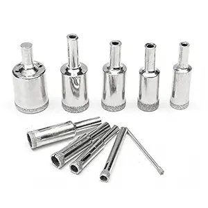 Generic 10Pcs 3-25mm Diamond Drill Bits Set Glass Marble Granite Hole Saw Cutters