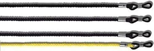 4 PACK - 3 x Black 1 x Yellow - HEAVY DUTY Universal Glasses Cord For Spectacles &amp; Sunglasses 23" - Unisex by XT Accessories