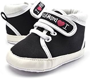 Amazemarket Unisex Baby Girls Boys Newborn Shoes Anti-Slip Soft Sole Canvas First Walkers Walking Prewalker Toddler Infant Summer Spring Autumn Stylish Breathable Casual (13 cm 12-18 months, white)
