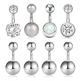 piercing ombligo infectado como saber Fabricado en acero quirúrgico inoxidable, Muy resistente al óxido. Es fácil de poner o quitar, perfecto para los anillos del vientre, cómodo de usar