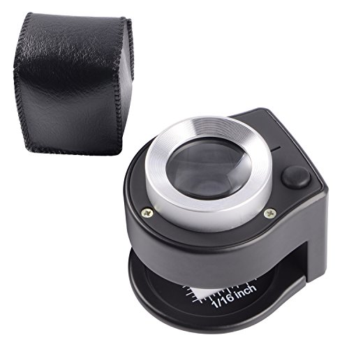 Changshengda, lente d'ingrandimento da 30X per tessuti, con struttura in metallo e dotata di LED e luce UV, adatta per controllare tessuti in lino