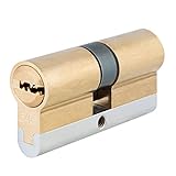 Antibumping FAC 23237 Cilindro de Perfil Europeo de Alta Seguridad, Latonado, 62 mm