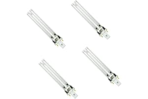 MARINE COLOR Lot de 4 Ampoules UV 7W G23 à 2 Broches pour Filtre d’Étang UVC et Clarificateurs, Lampe de Remplacement Durable Aquarium Étanche