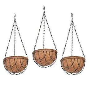 COIR GARDEN Coir Flower Pot, 10 inch, 3 Piece