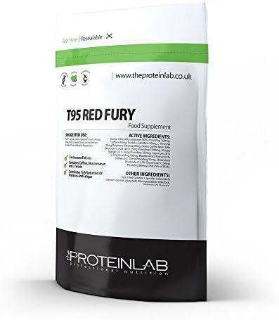 T95 Fat Burners Red Fury 120 Capsules, Weight Loss Diet Slimming Pills and Appetite Suppressant Tablets Strongest Legal, Works Faster than Raspberry Ketone, Green Coffee, Detox and Colon Cleanse, (120 Capsules - Foil Pack)