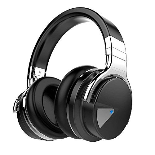 Cowin E7 Active Noise Casque d'écoute sans fil Bluetooth avec suppression du bruit avec micro Hi-Fi basses profondes, autonomie de 30 heures À main Noir